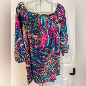 Lilly Pulitzer off shoulder shift dress